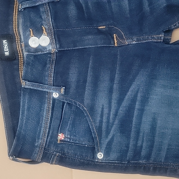 Hudson Jeans Collin Skinny NWOT Size 27 Waist Stretch Los Angeles  Dark Rinse - Picture 5 of 14
